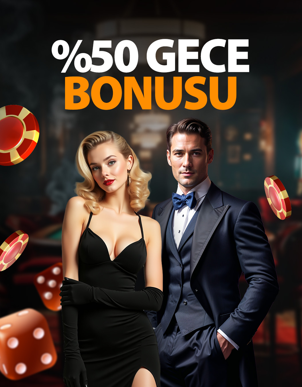 50% Gece Yatırım Bonusu Casino